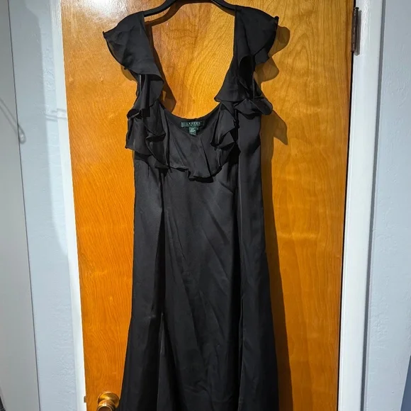 Lauren cap sleeve black lace dress size 12 Lauren cap sleeve black lace dress size 12
